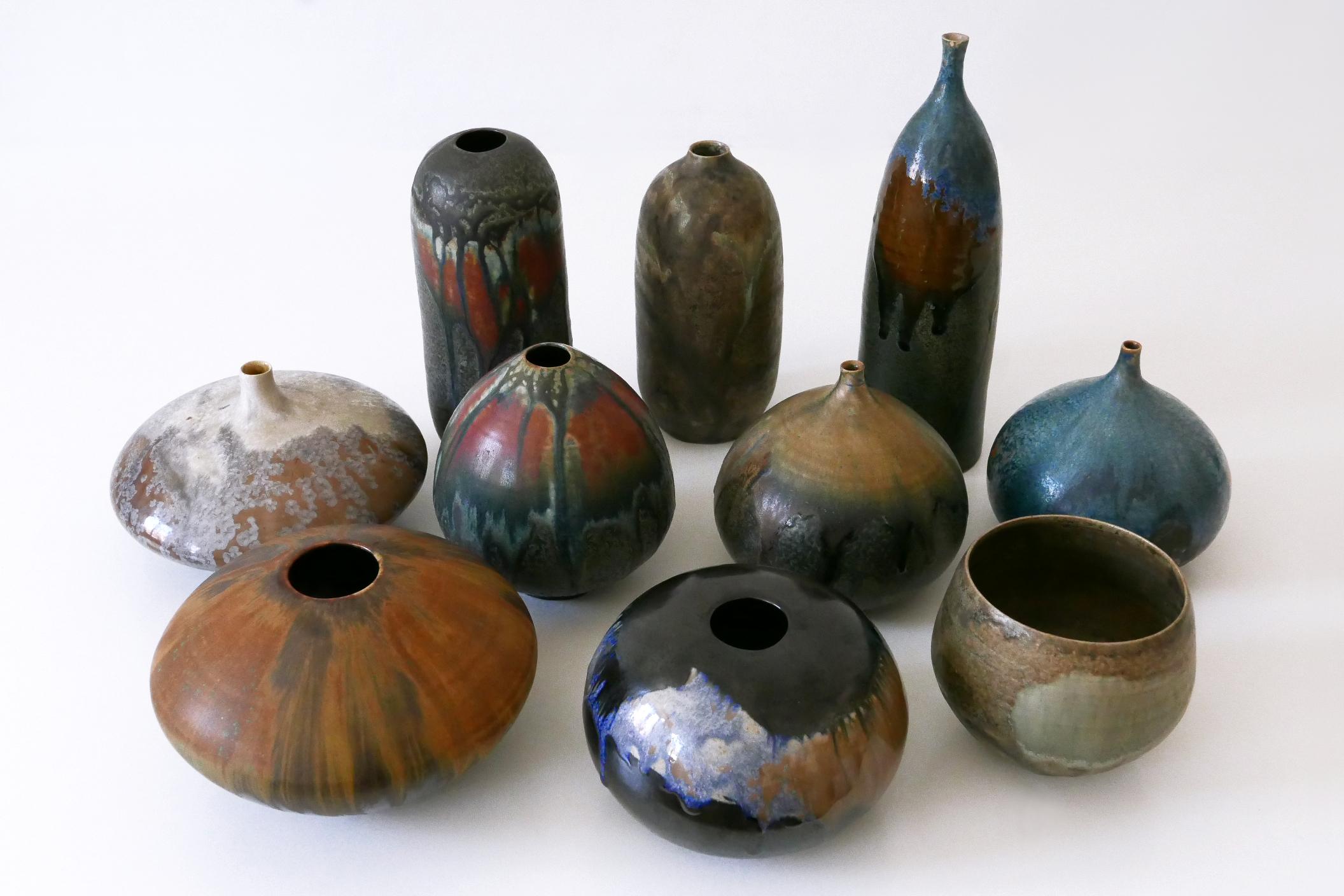 Vintage Studio Pottery Ceramic Vase No 05 by Ilse Ludwig-Korbel Germany 1980s For Sale 6