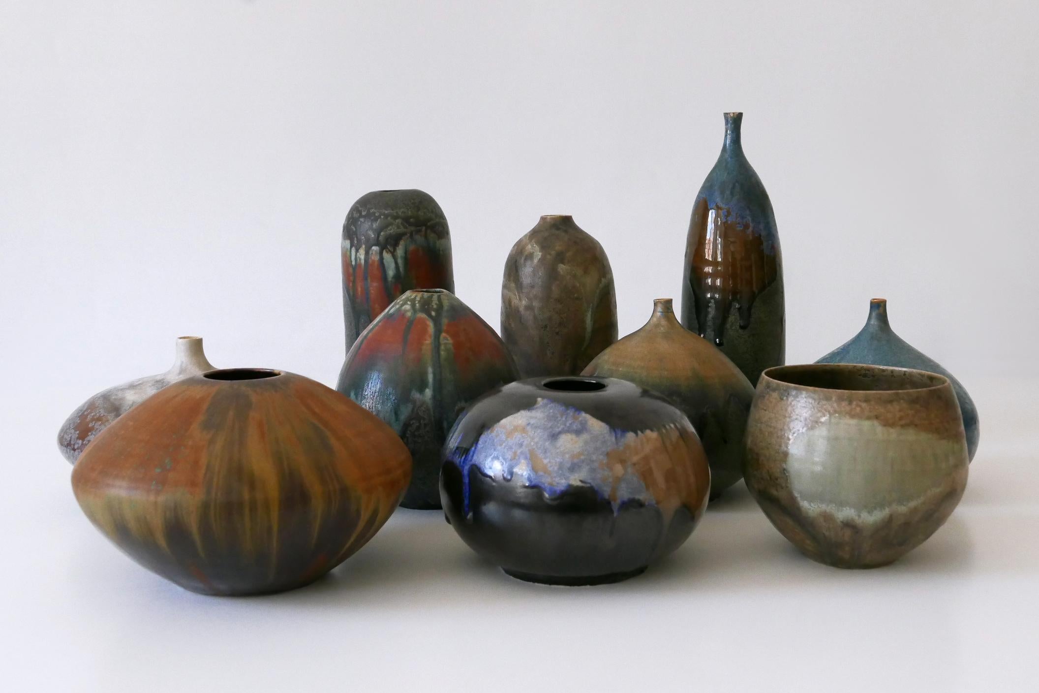 Vintage Studio Pottery Ceramic Vase No 05 by Ilse Ludwig-Korbel Germany 1980s For Sale 7