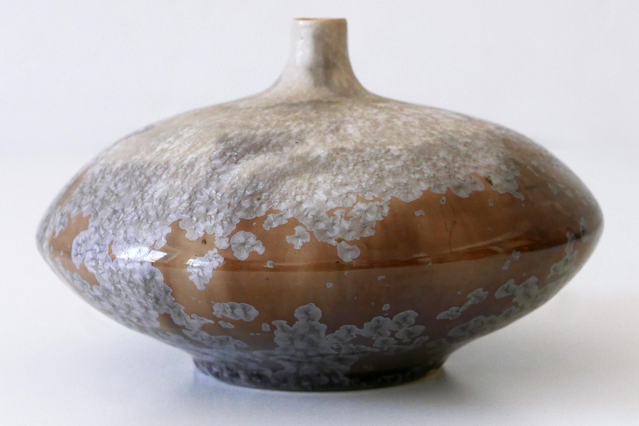 Late 20th Century Vintage Studio Pottery Ceramic Vase No 05 by Ilse Ludwig-Korbel Germany 1980s For Sale