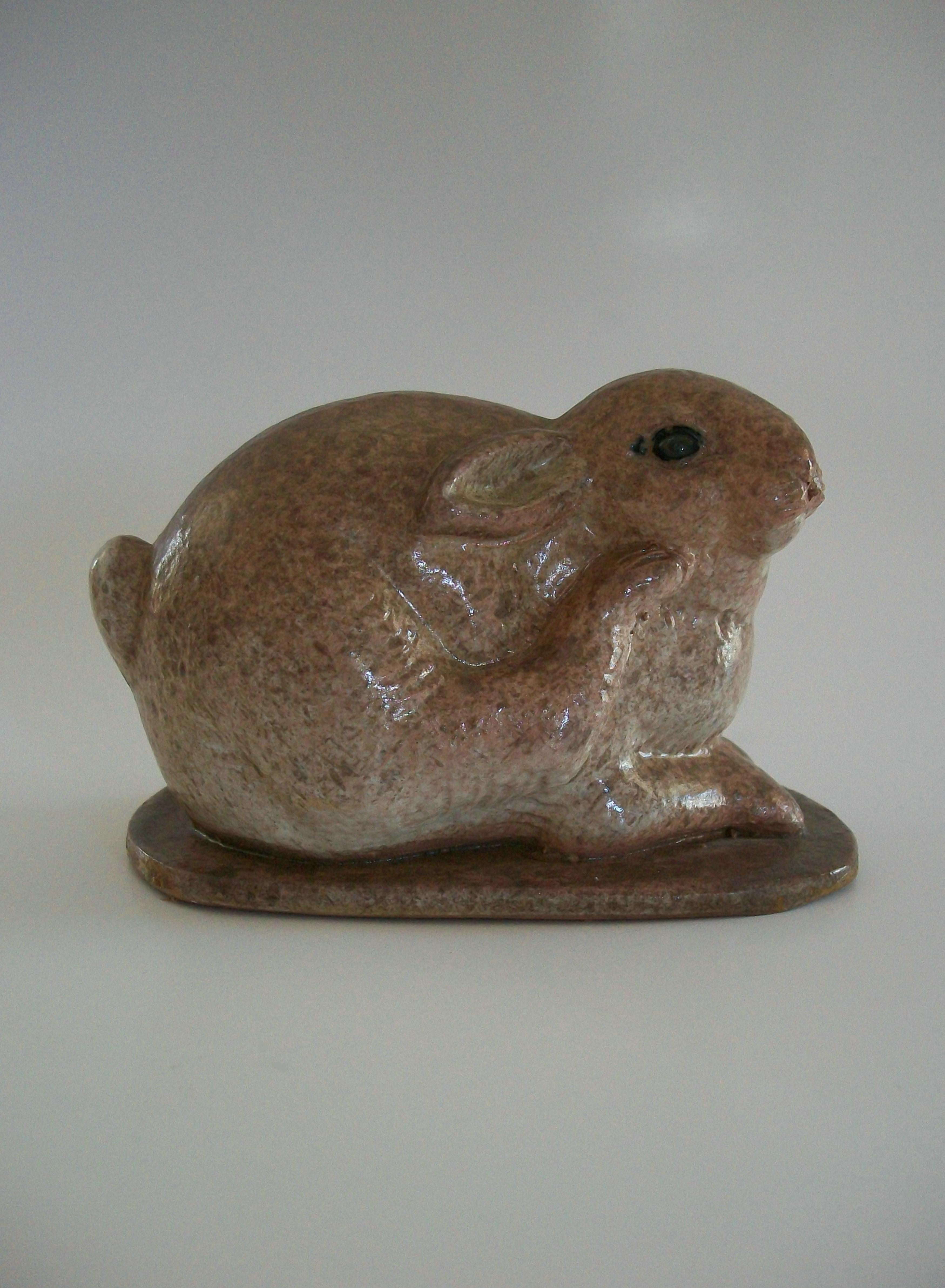 JARKO ZAVI - Studio Pottery Cottontail Rabbit Figure - Canada - Circa 1976 For Sale 4
