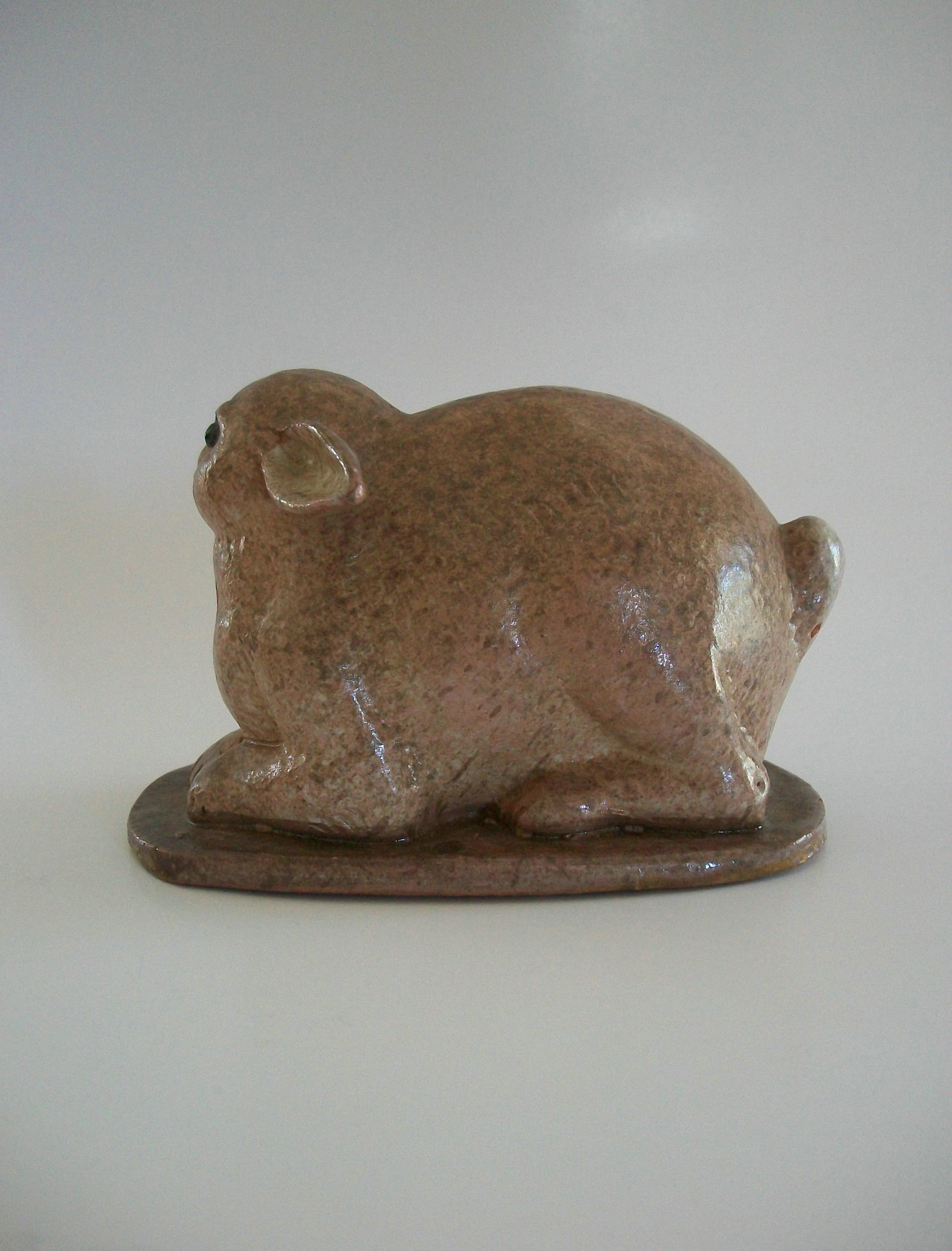 JARKO ZAVI - Studio Pottery Cottontail Rabbit Figure - Canada - Circa 1976 For Sale 5