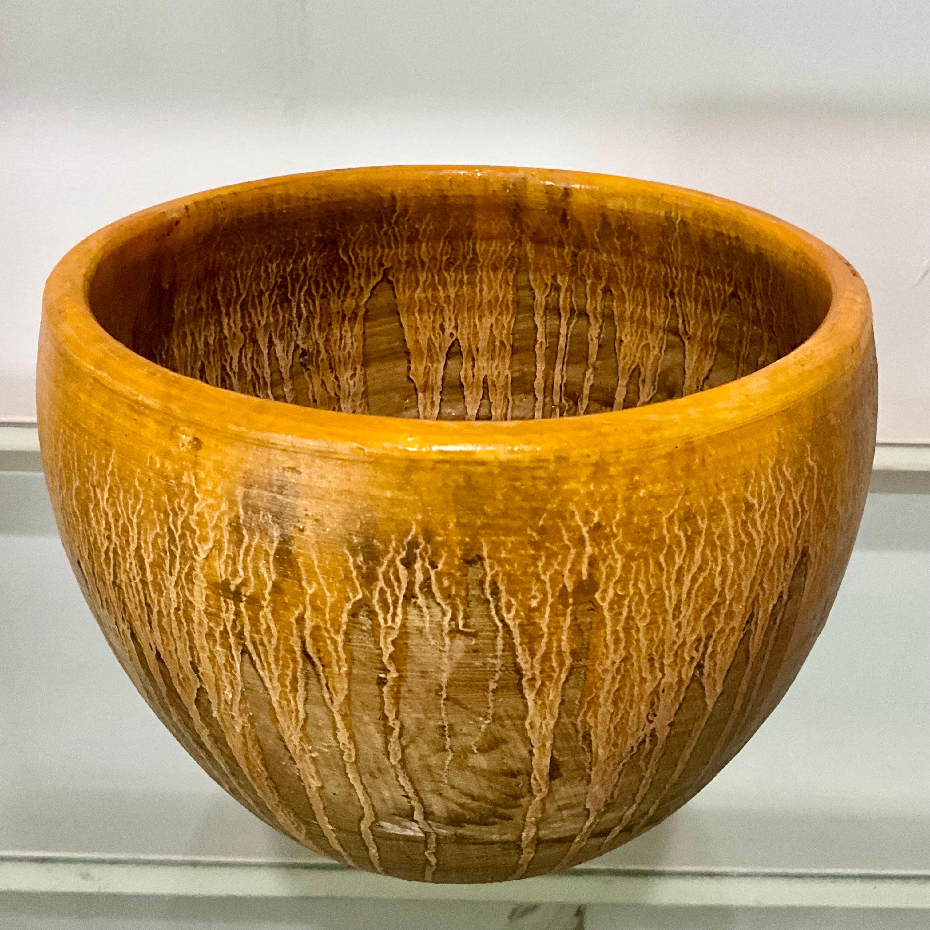 Vintage Studio Pottery Drip-Glaze Bowl, 9” High by 7” Diameter In Good Condition For Sale In West Palm Beach, US