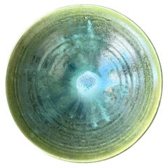 Vintage Studio Pottery Green Bowl