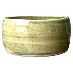 Vintage Studio Pottery Green Bowl