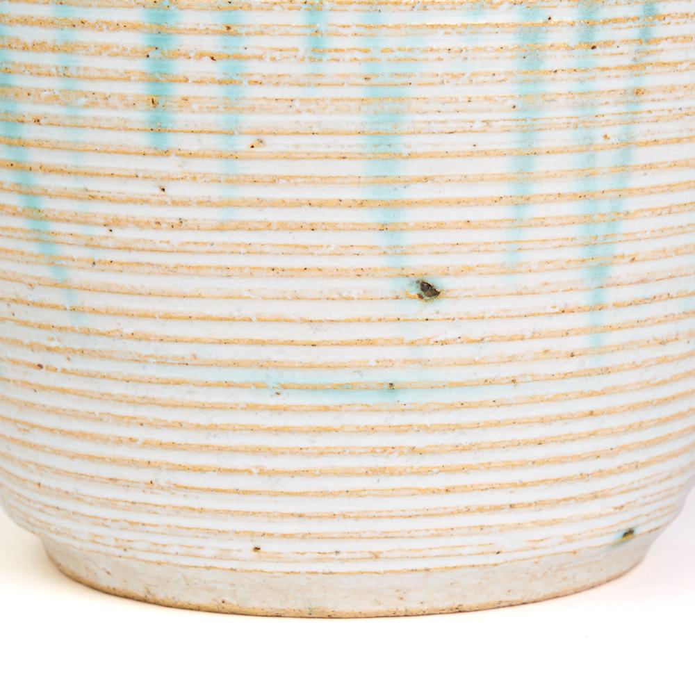 Stoneware Vintage Studio Pottery Green Glazed Vase, 20th Century