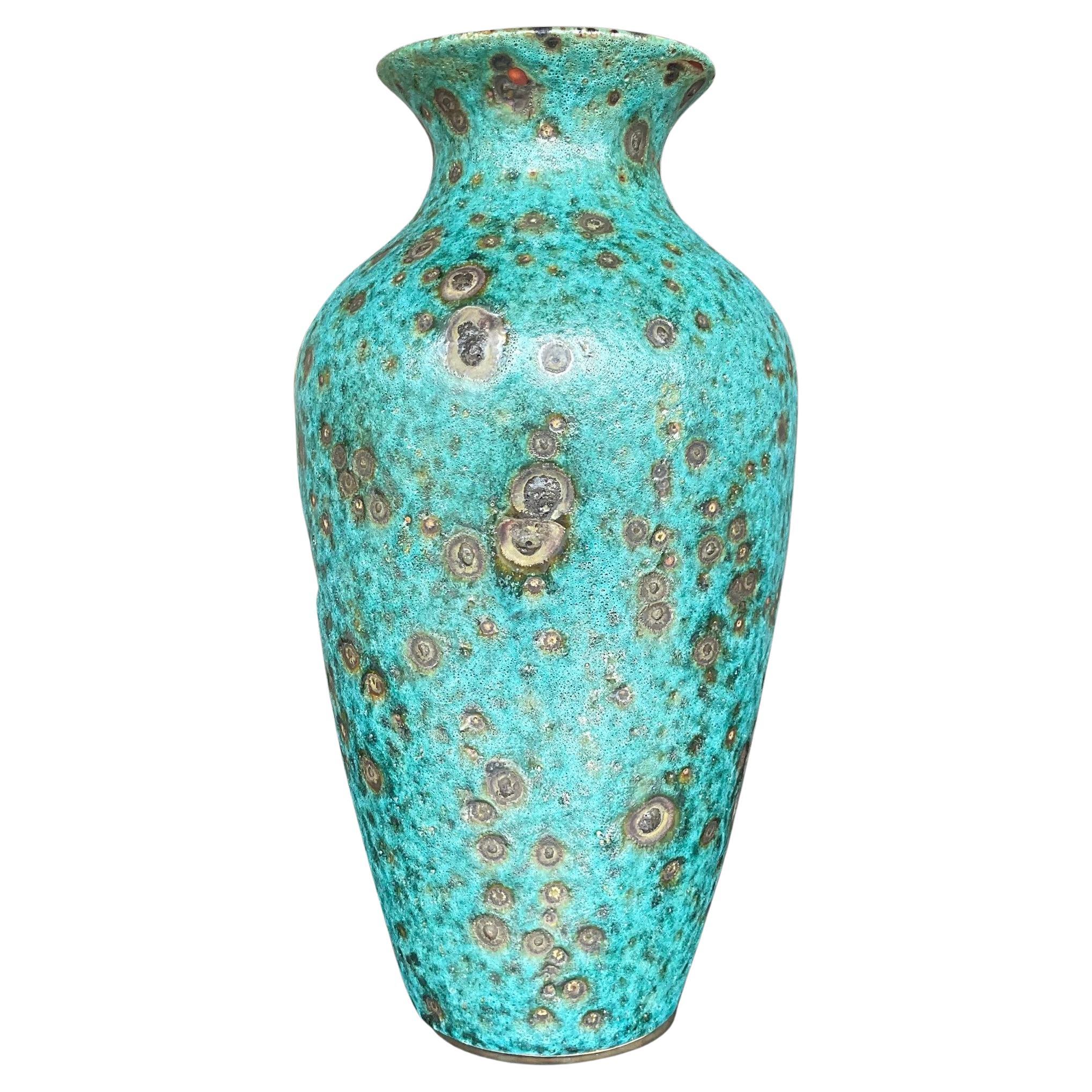 Vintage Studio Pottery Lava Finish Vase