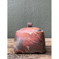 Pot en céramique vintage de style « Studio Pottery » avec couvercle