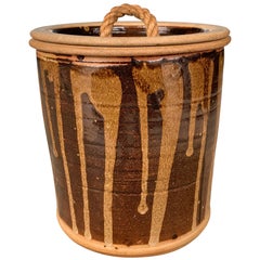 Vintage Studio Pottery Lidded Jar