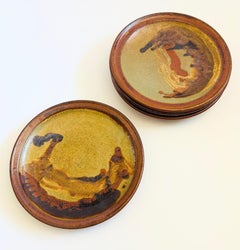 Vintage Studio Pottery Salad Plates - Set of 4