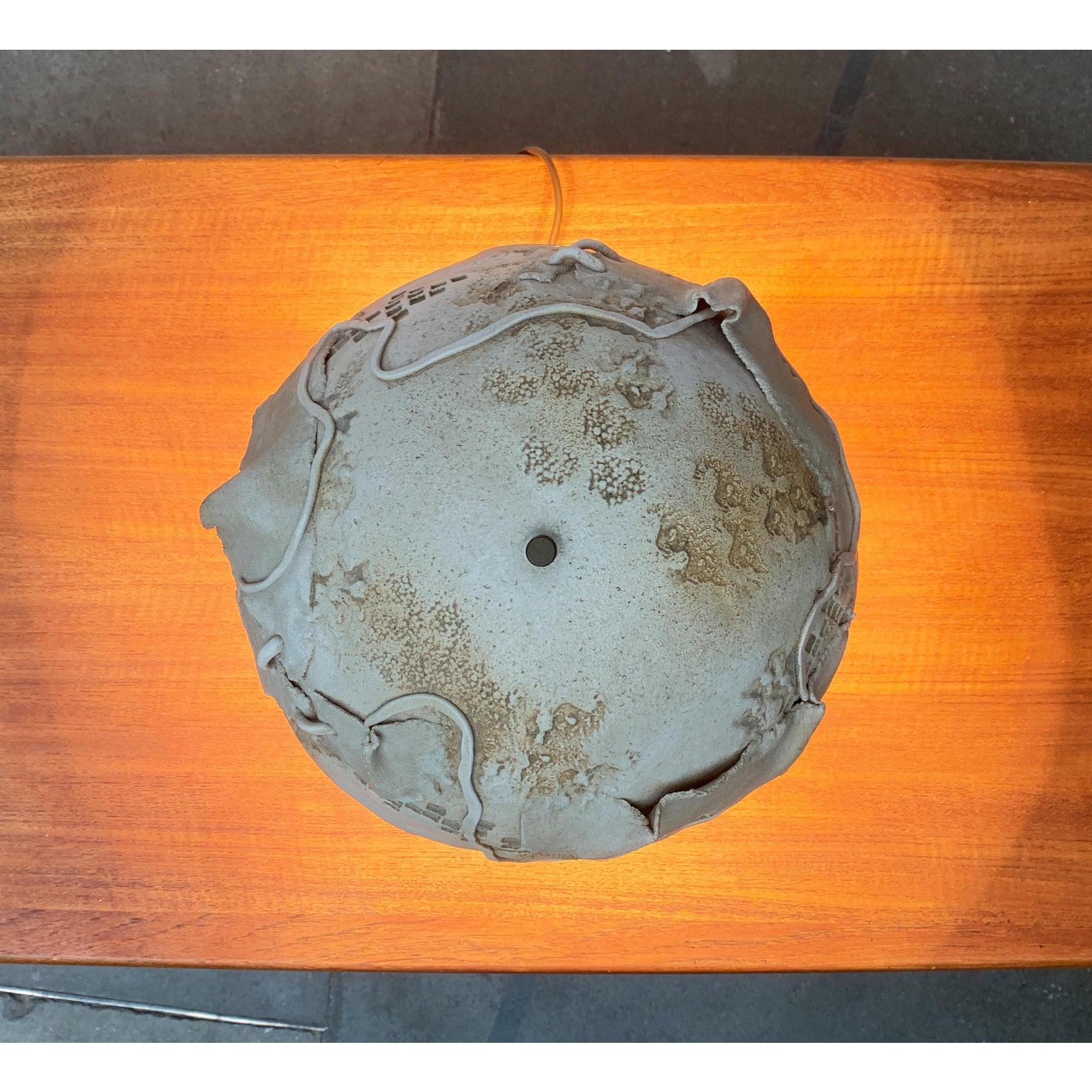 Lampe de table champignon sculpturale vintage Studio Pottery, 1970 en vente 7