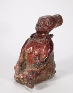 Vintage Studio Pottery Sitting Female Figure sculpture