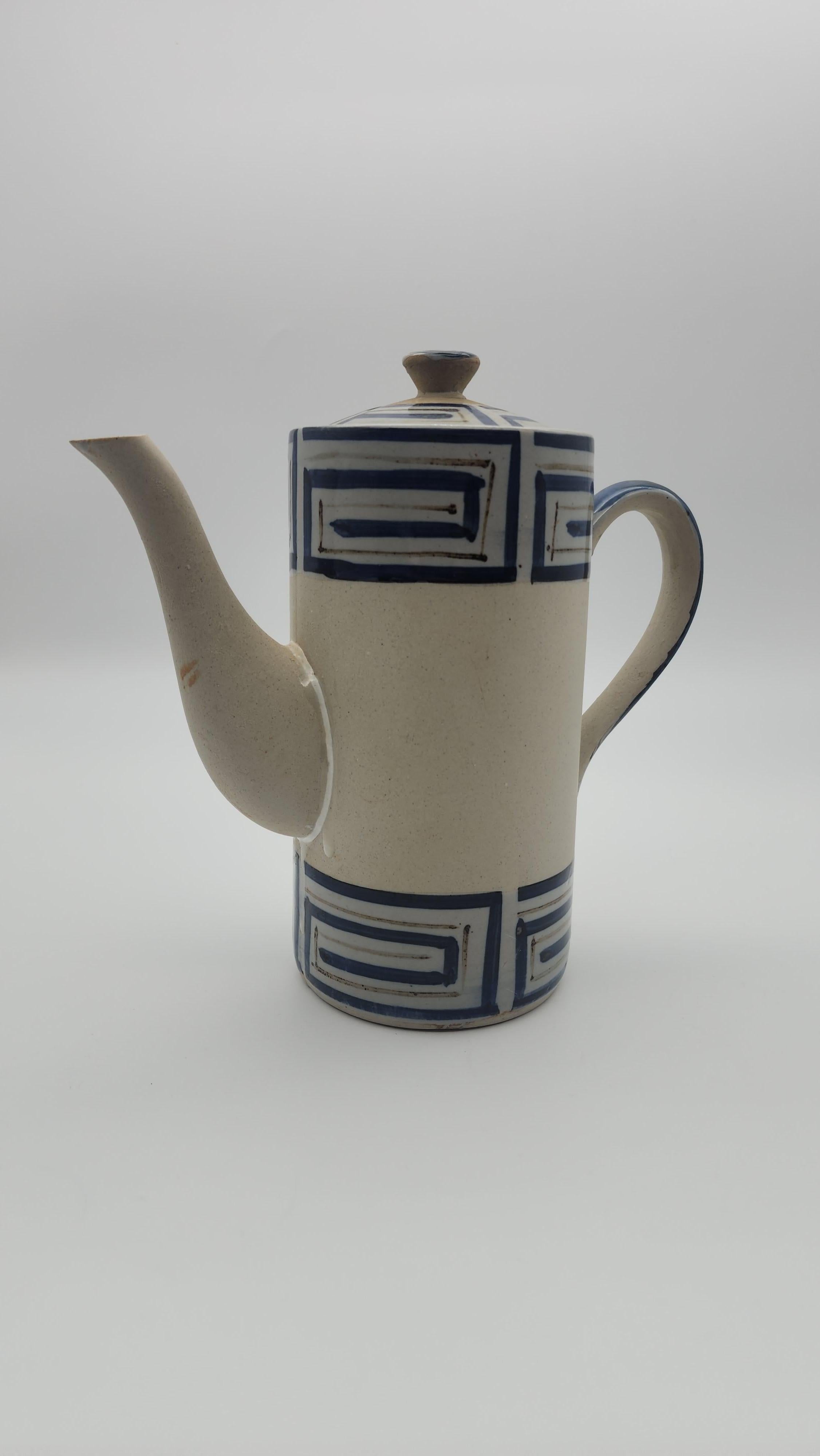 Vintage Studio Pottery Teekanne (Moderne der Mitte des Jahrhunderts) im Angebot