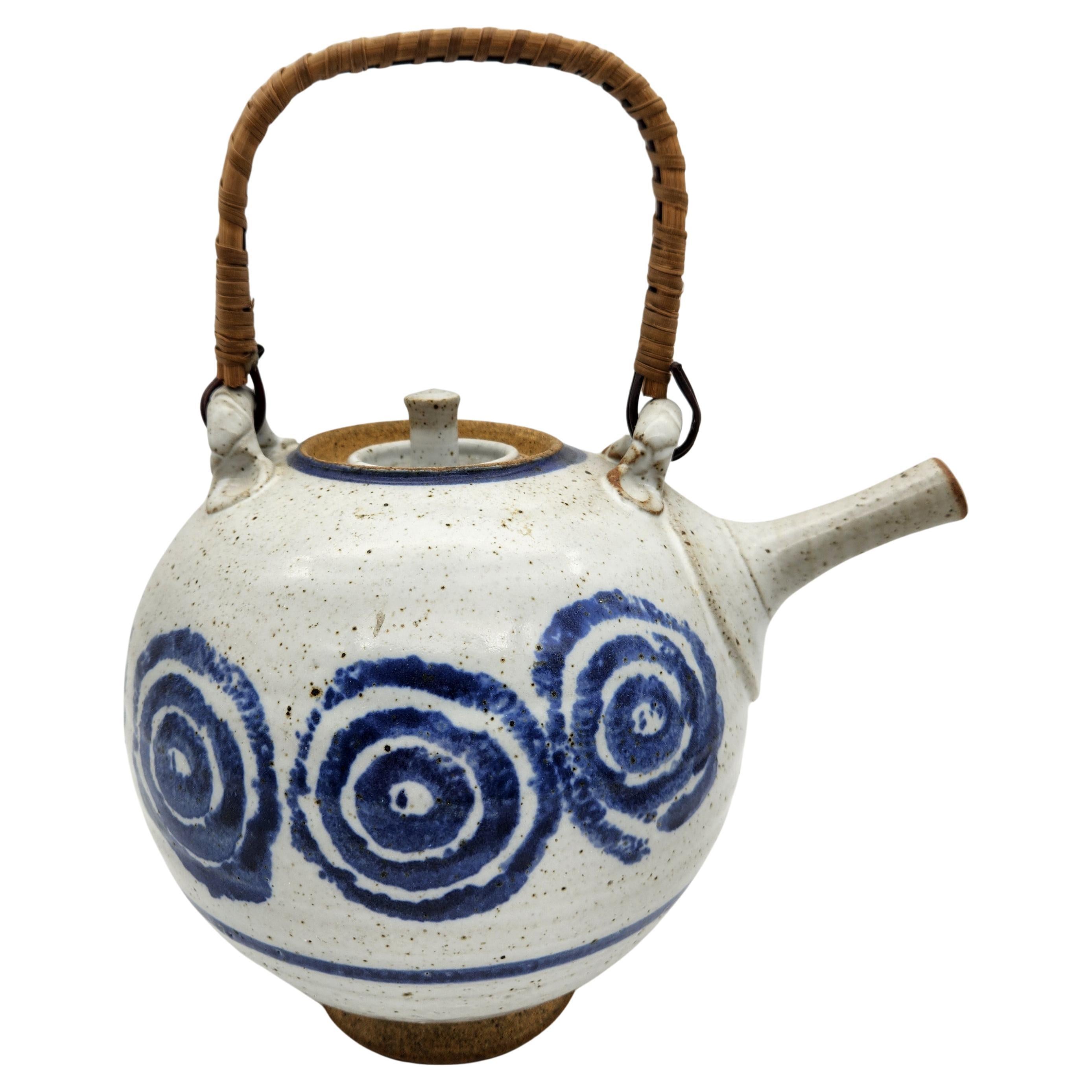 vintage studio pottery tea pot