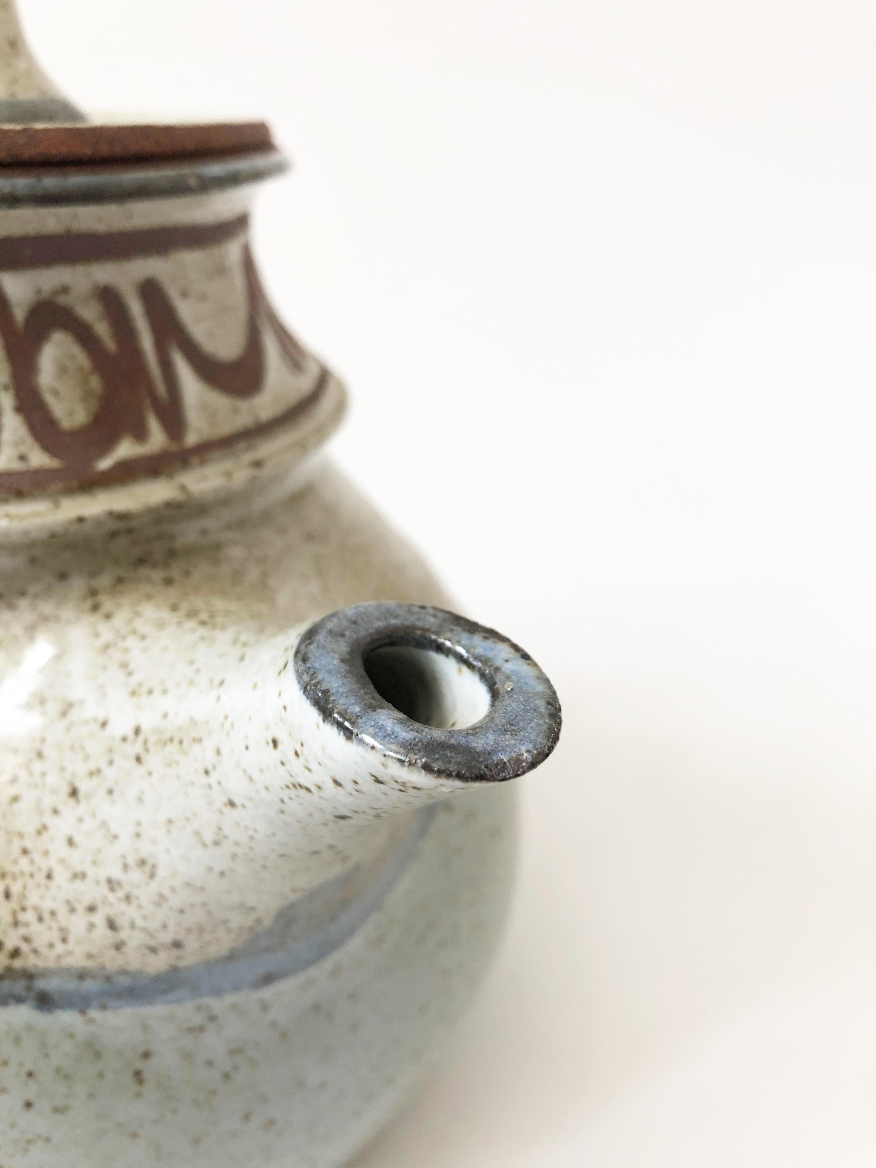 Organic Modern Vintage Studio Pottery Teapot by Frank Massarella