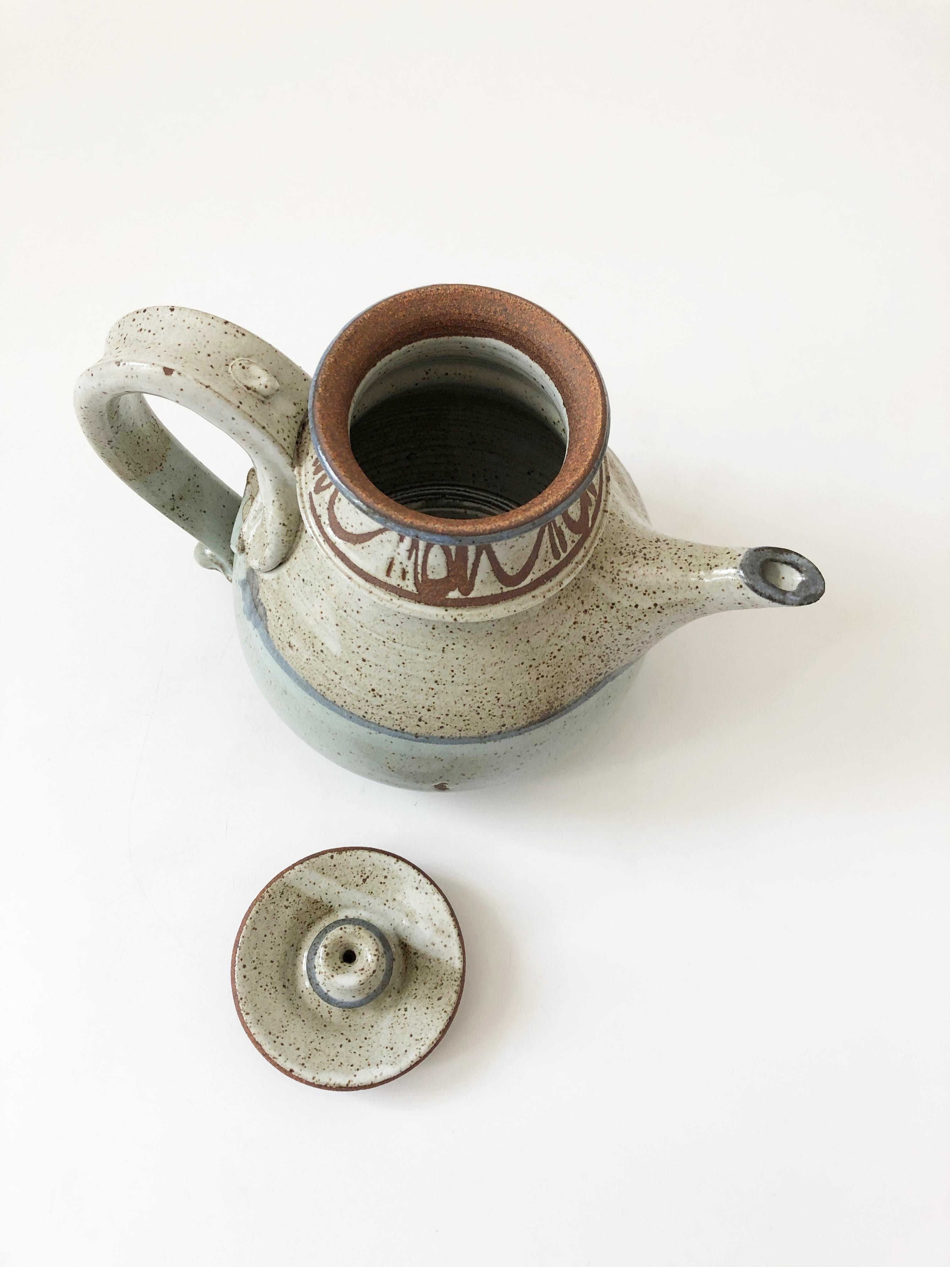 Vintage Studio Pottery Teapot by Frank Massarella 1