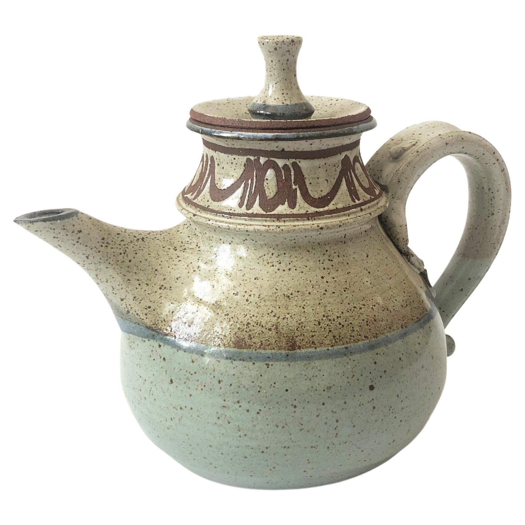 Vintage Denby Pottery Colored Teapot, Late 20th Century For Sale at 1stDibs