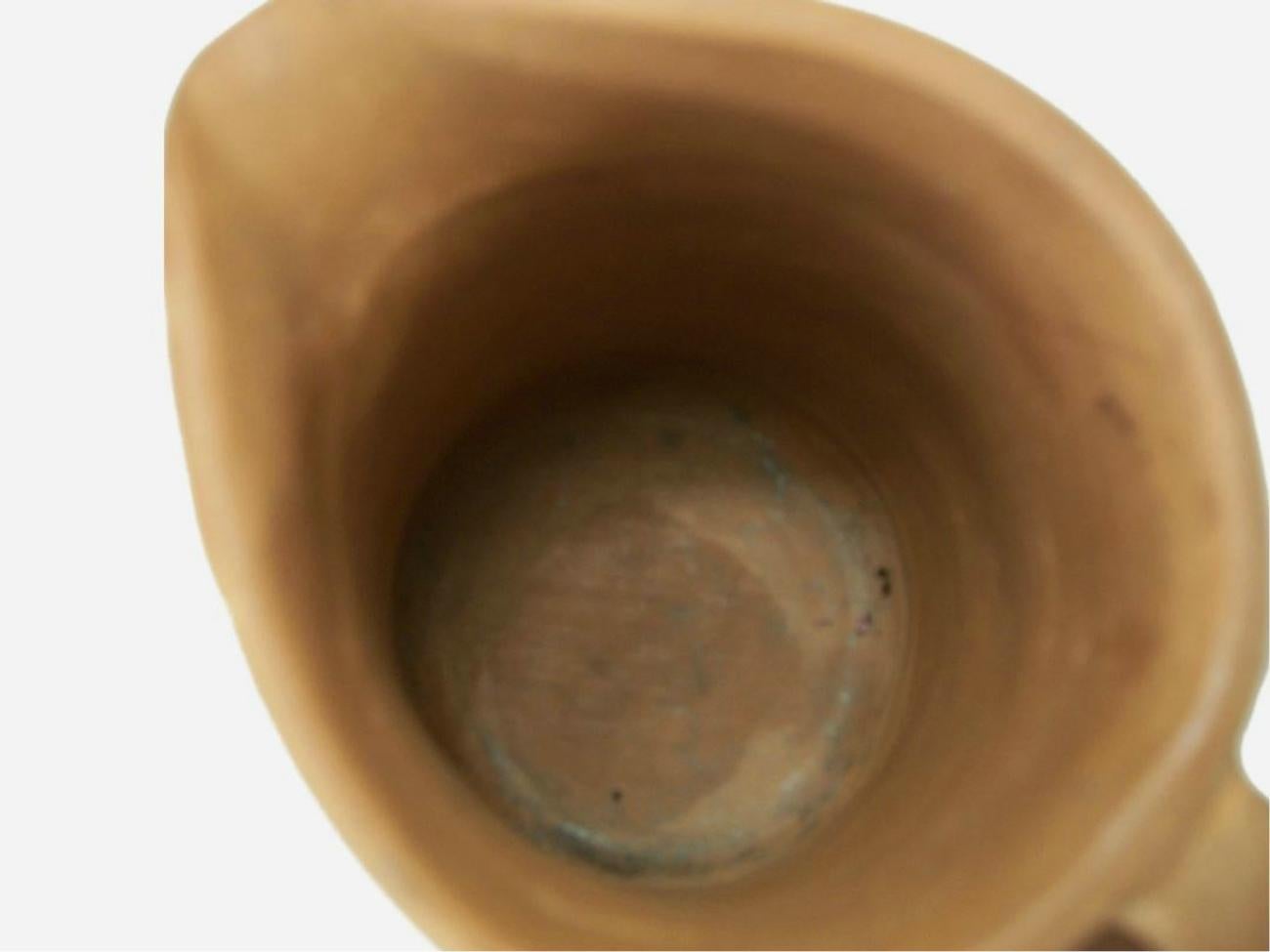 Jarra de terracota vintage Studio Pottery - Firmada - Canadá - Mediados del siglo XX en venta 3