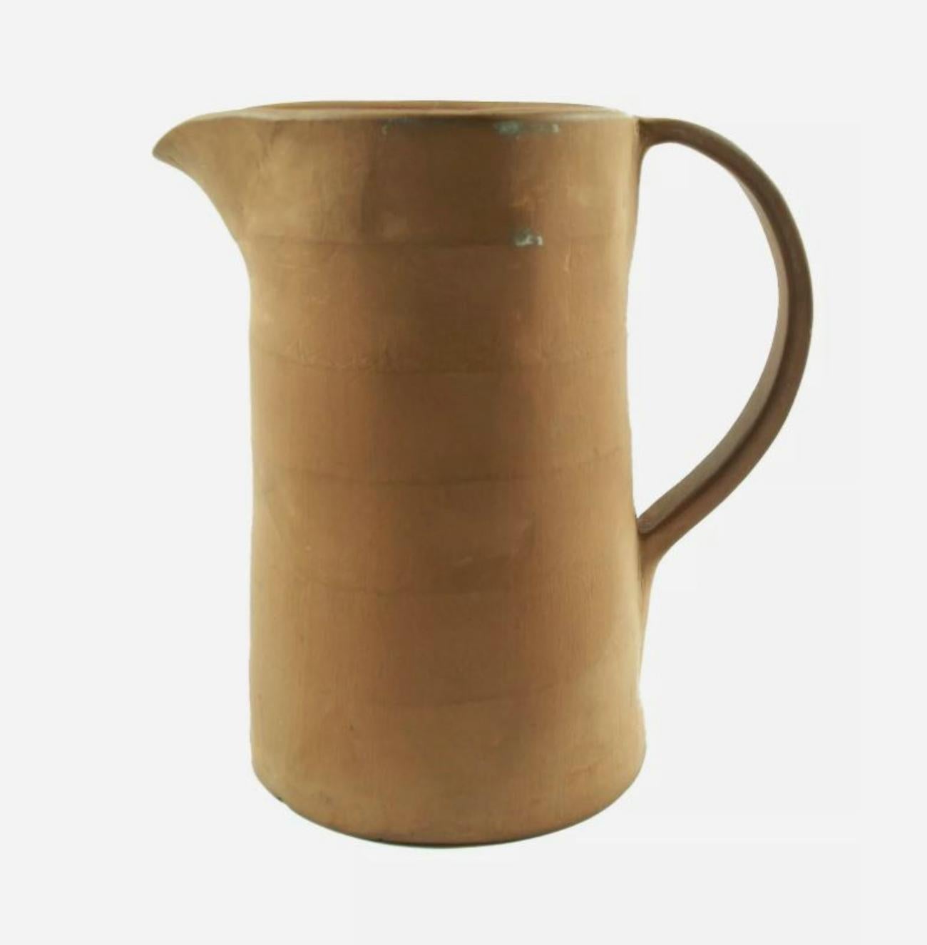 Jarra de terracota vintage Studio Pottery - Firmada - Canadá - Mediados del siglo XX Artes y manualidades en venta
