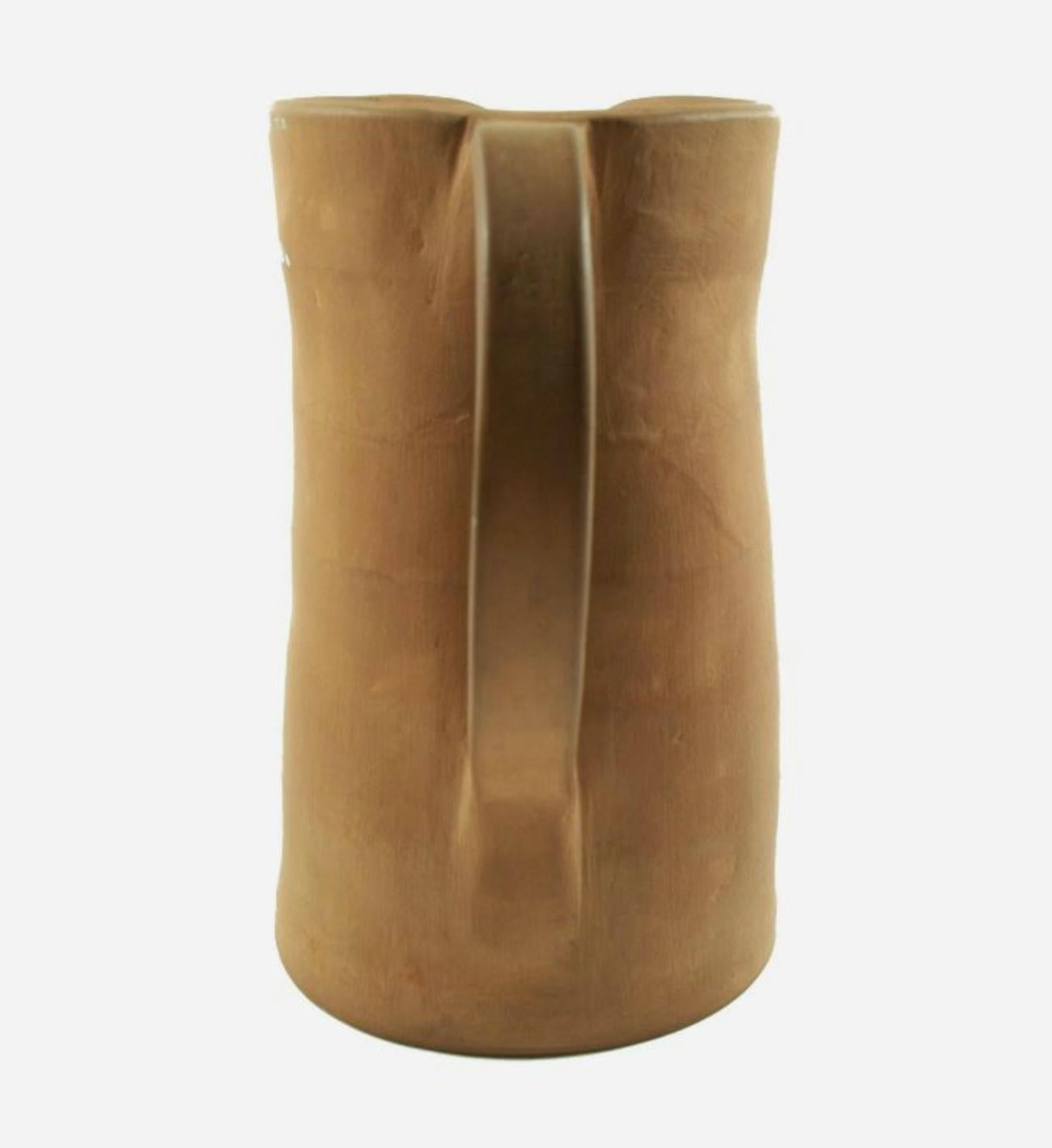 Jarra de terracota vintage Studio Pottery - Firmada - Canadá - Mediados del siglo XX Canadiense en venta