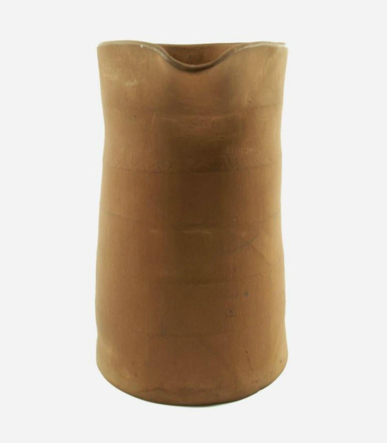 Jarra de terracota vintage Studio Pottery - Firmada - Canadá - Mediados del siglo XX en Bueno estado para la venta en Chatham, ON