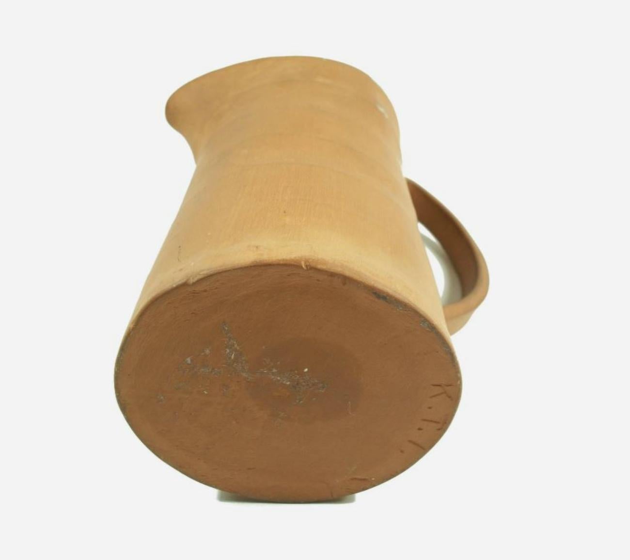 Jarra de terracota vintage Studio Pottery - Firmada - Canadá - Mediados del siglo XX en venta 1