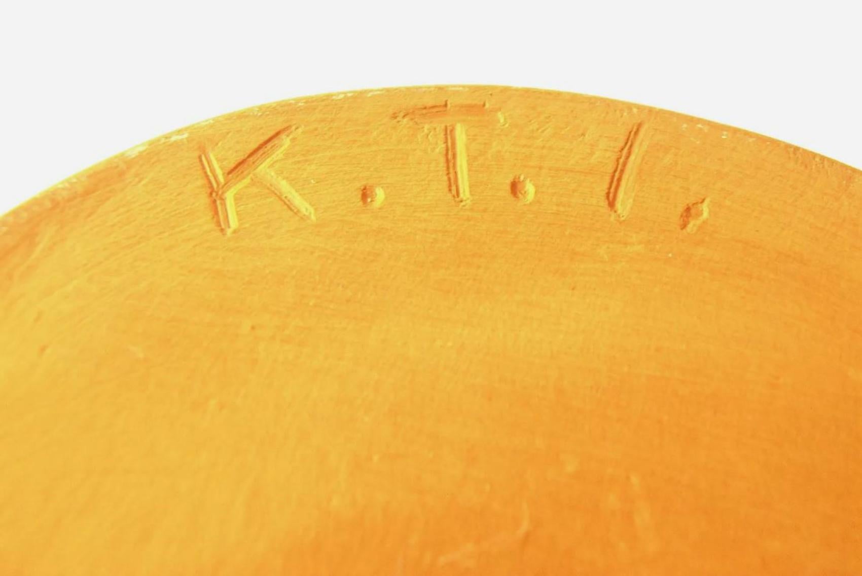 Jarra de terracota vintage Studio Pottery - Firmada - Canadá - Mediados del siglo XX en venta 2