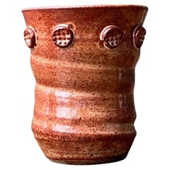 Vintage Studio Pottery Textured Ceramic Vase