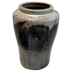 Vaso d'epoca in Studio Pottery di M. Lasselle, 1979 - Smalto a goccia - Arte ceramica