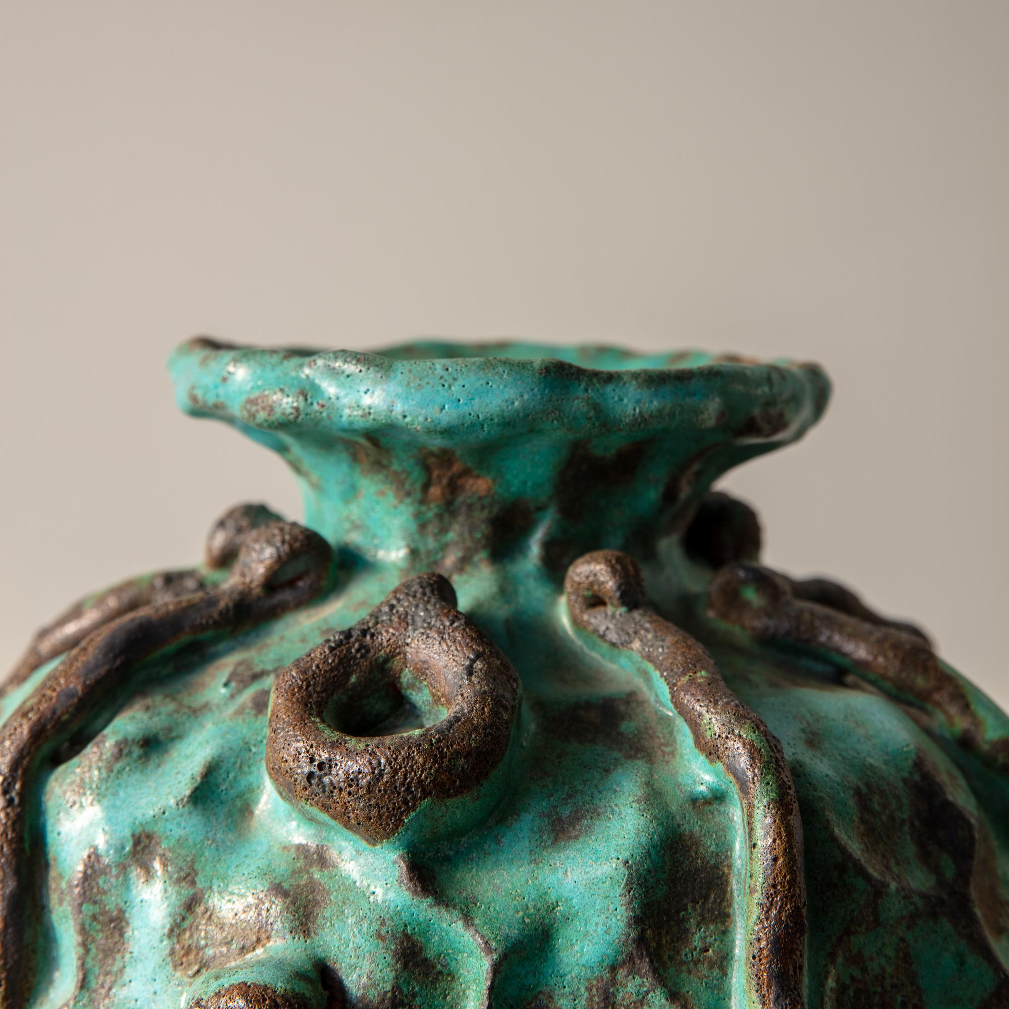 Vintage-Vase aus Studio-Keramik, extra groß (20. Jahrhundert) im Angebot