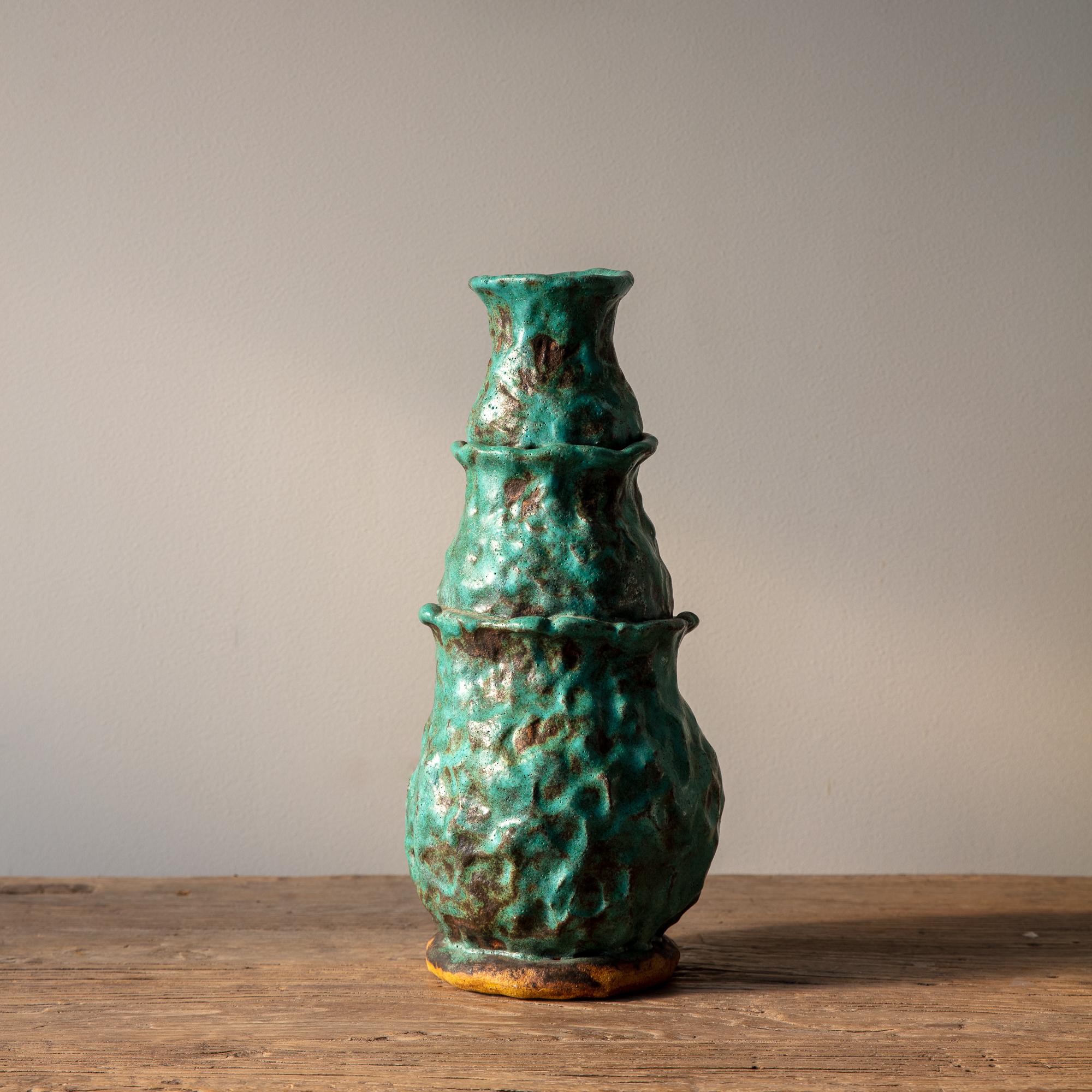 Vintage Studio Pottery Vase, Large In Good Condition In Seattle, WA