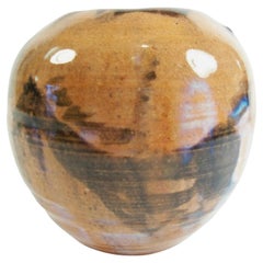 Vintage Studio Pottery Vase - Wheel Thrown
Slip Decorated - Signed - C. 1975