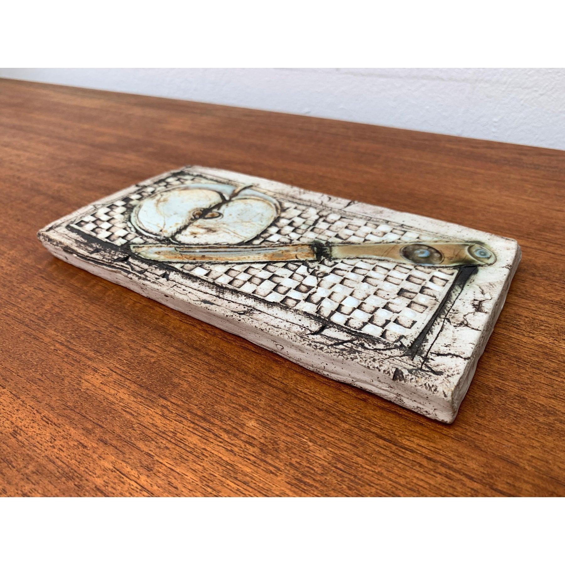 Vintage Studio Pottery Wandteller, 1970er Jahre (20. Jahrhundert) im Angebot