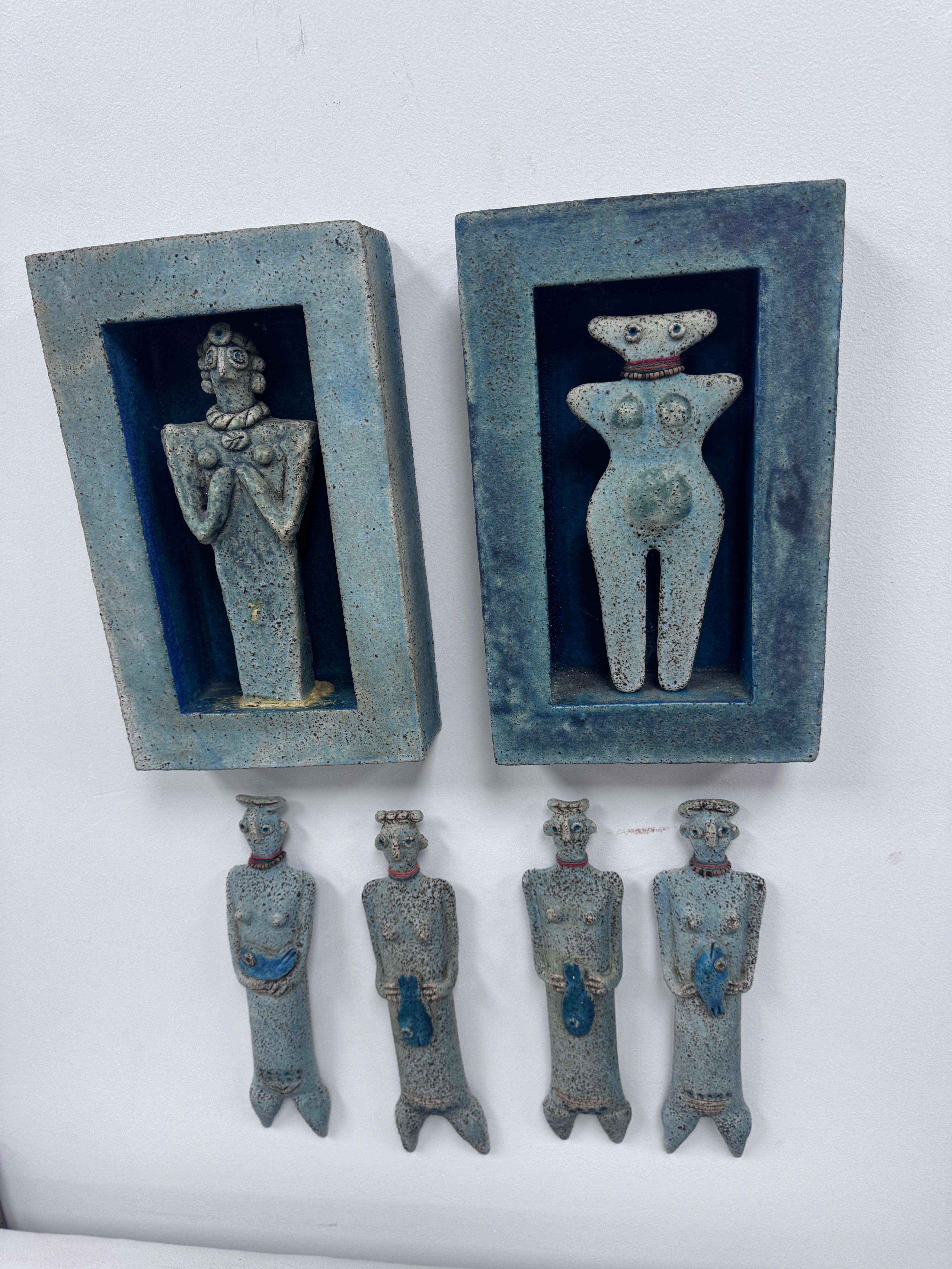 Vintage Studio Pottery Wall Sculptures Collection - Signed 20th Century Art im Angebot 4