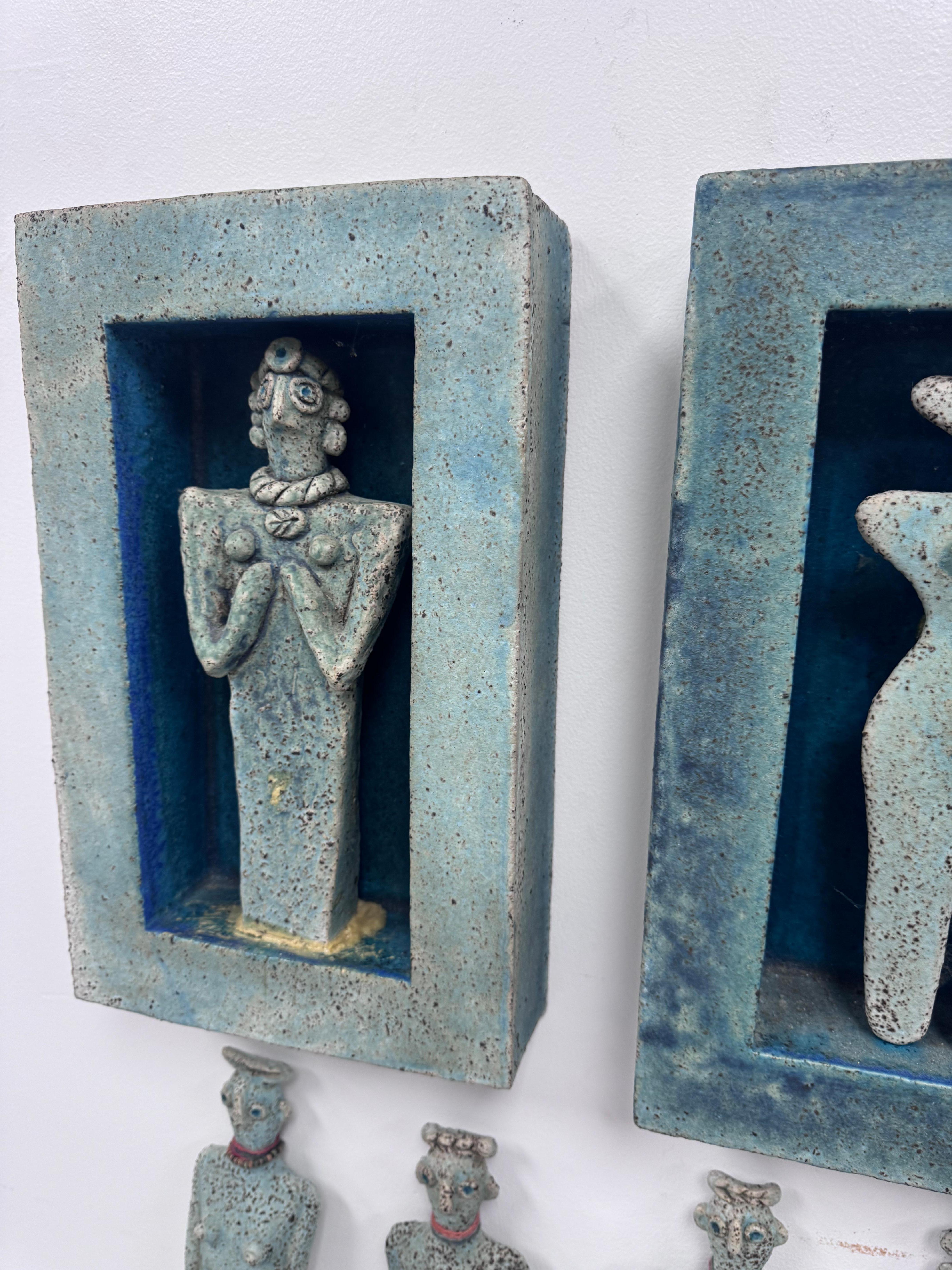 Vintage Studio Pottery Wall Sculptures Collection - Signed 20th Century Art im Angebot 8
