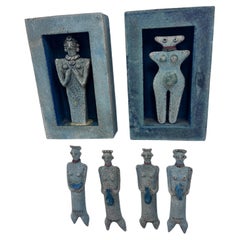 Vintage Studio Pottery Wall Sculptures Collection - Signed 20th Century Art