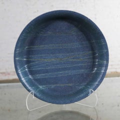 Vintage Studio Stoneware Pottery Plate with Geometric Design by Jack E. Wright