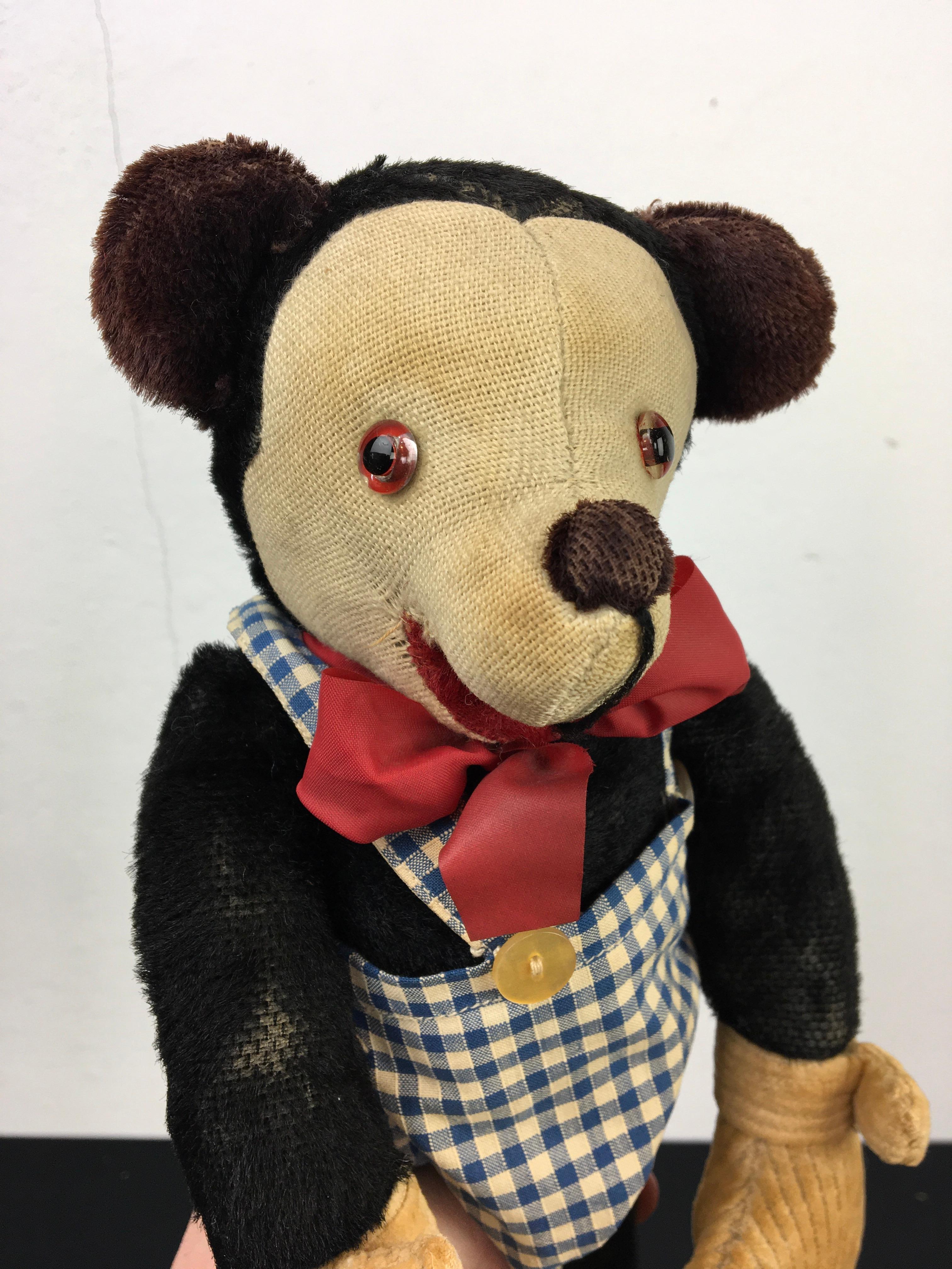 Art Deco Vintage Stuffed Mickey Doll, Children's Toy  For Sale