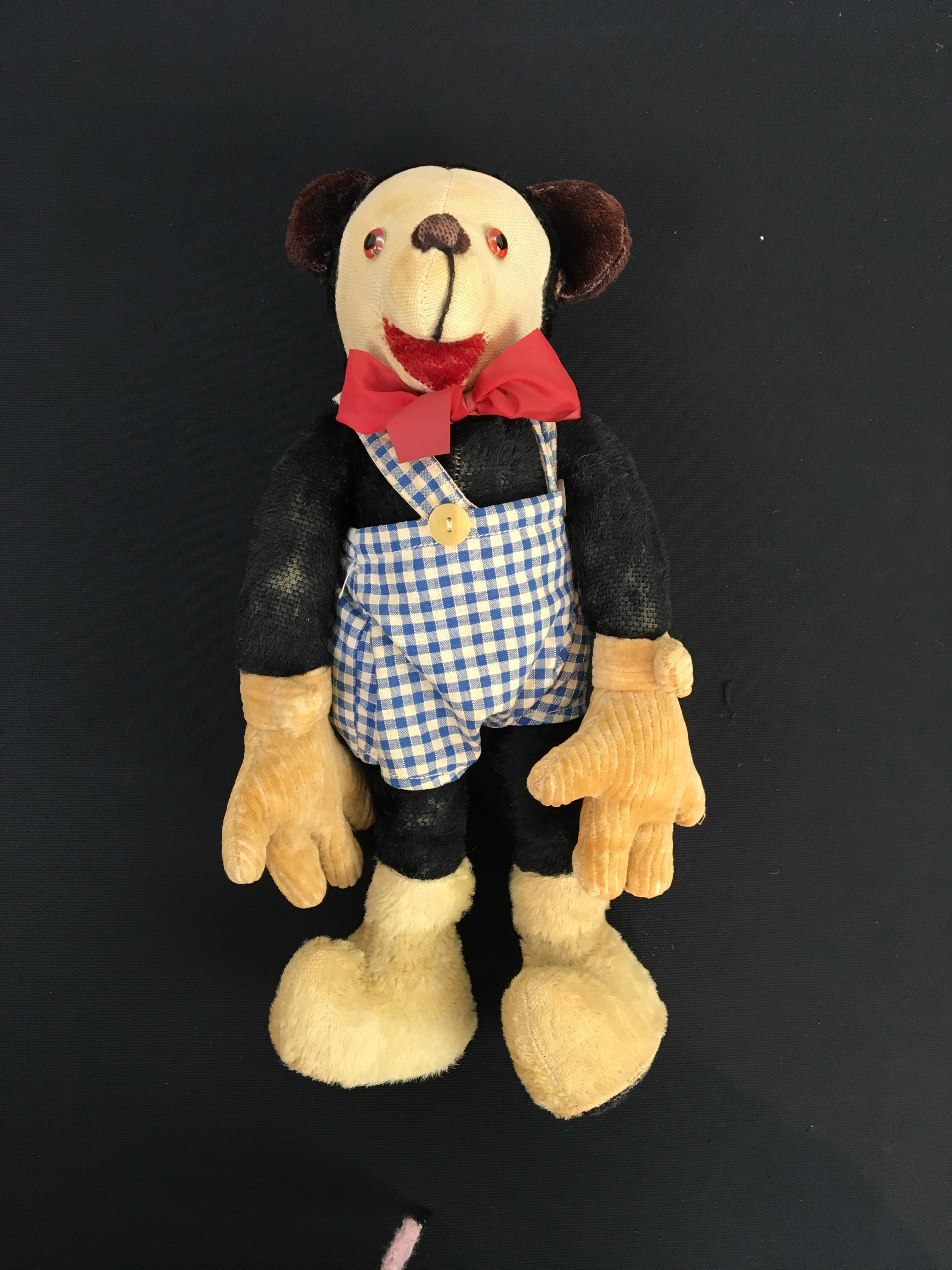Vintage geraffte Mickey-Puppe, Kinderspielzeug  (Europäisch) im Angebot