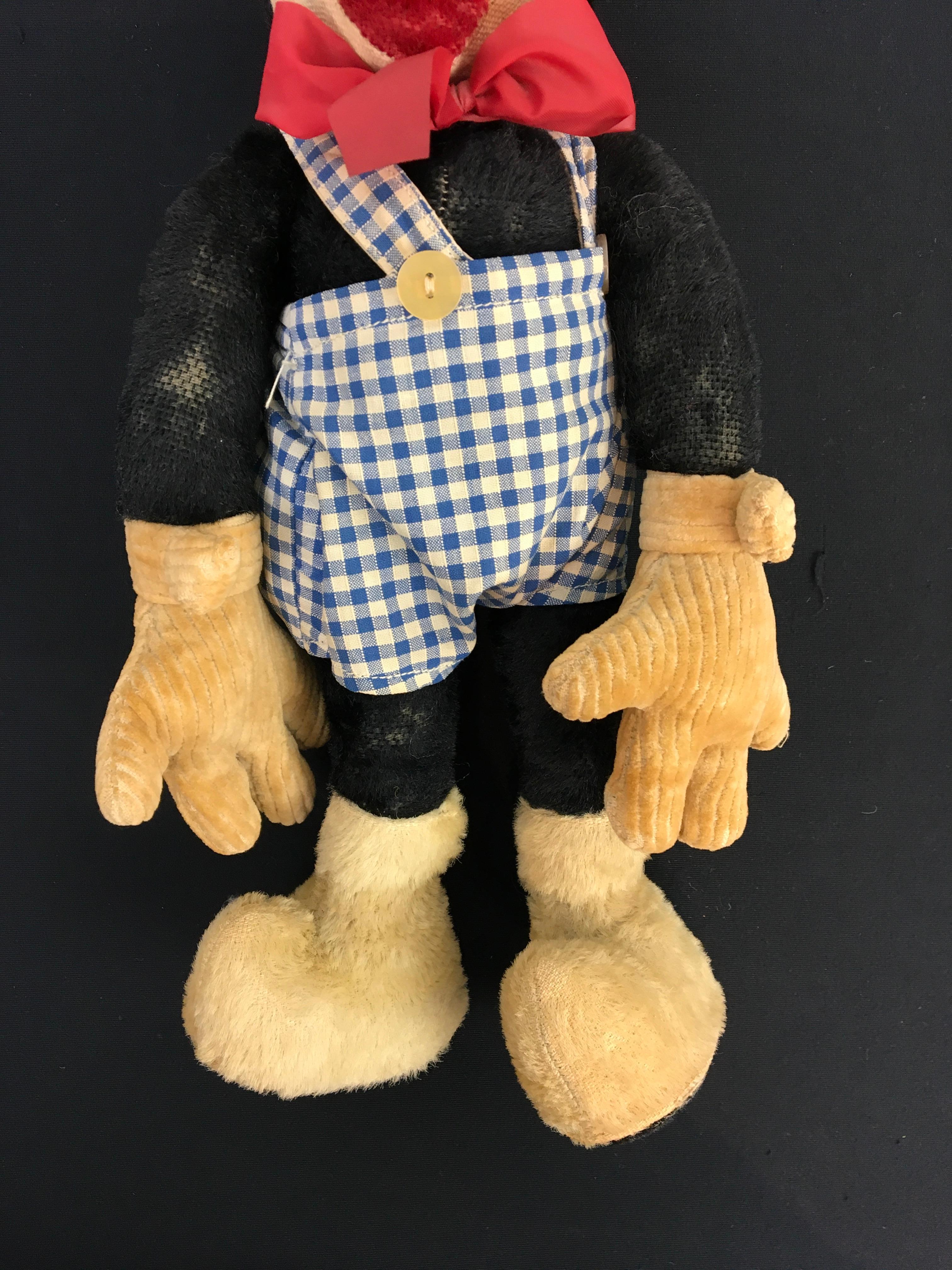 Vintage geraffte Mickey-Puppe, Kinderspielzeug  (20. Jahrhundert) im Angebot
