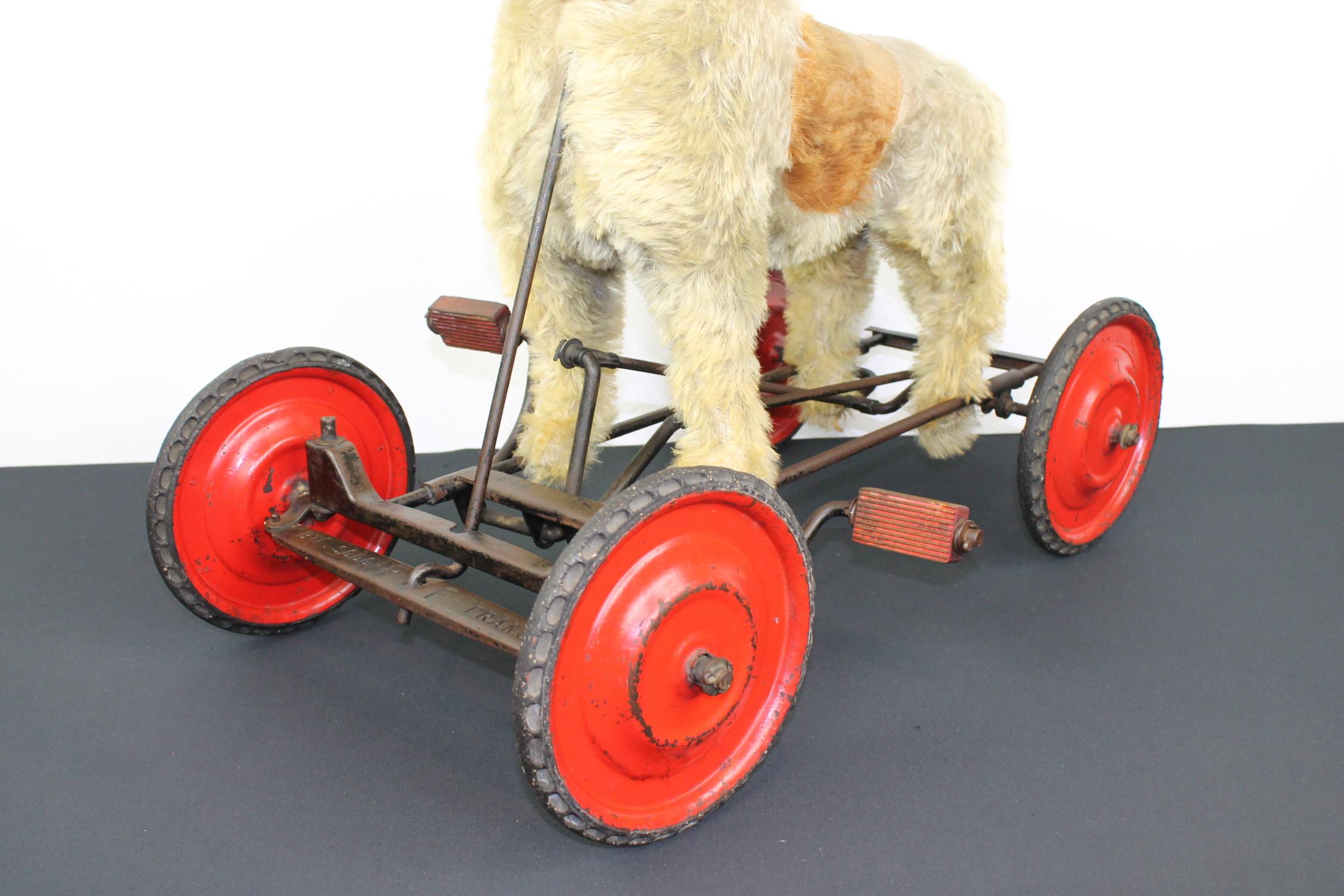 antique stuffed dog