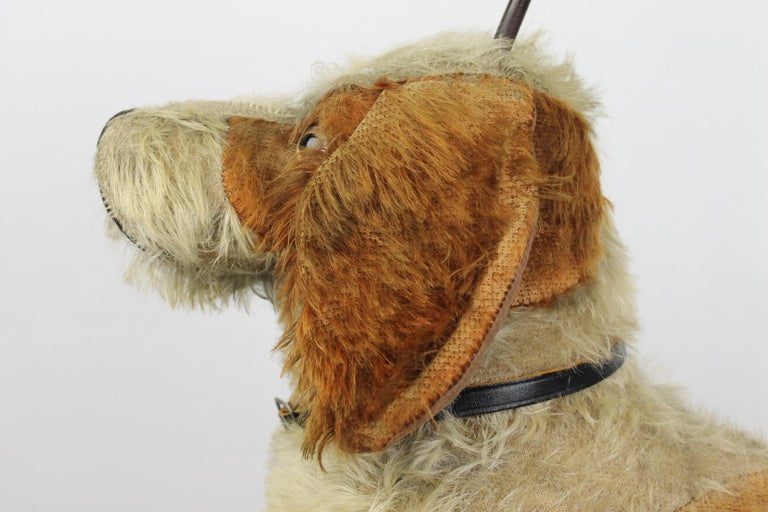 Vintage Stuffed Pedal Toy Dog , France at 1stDibs antique stuffed dog, vintage stuffed dog