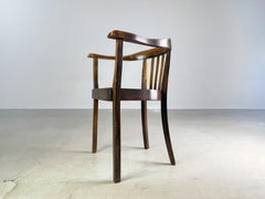 Stuhl Bugholz Kaffeehaus Sessel Eiche aus der Mitte des Jahrhunderts, Vintage