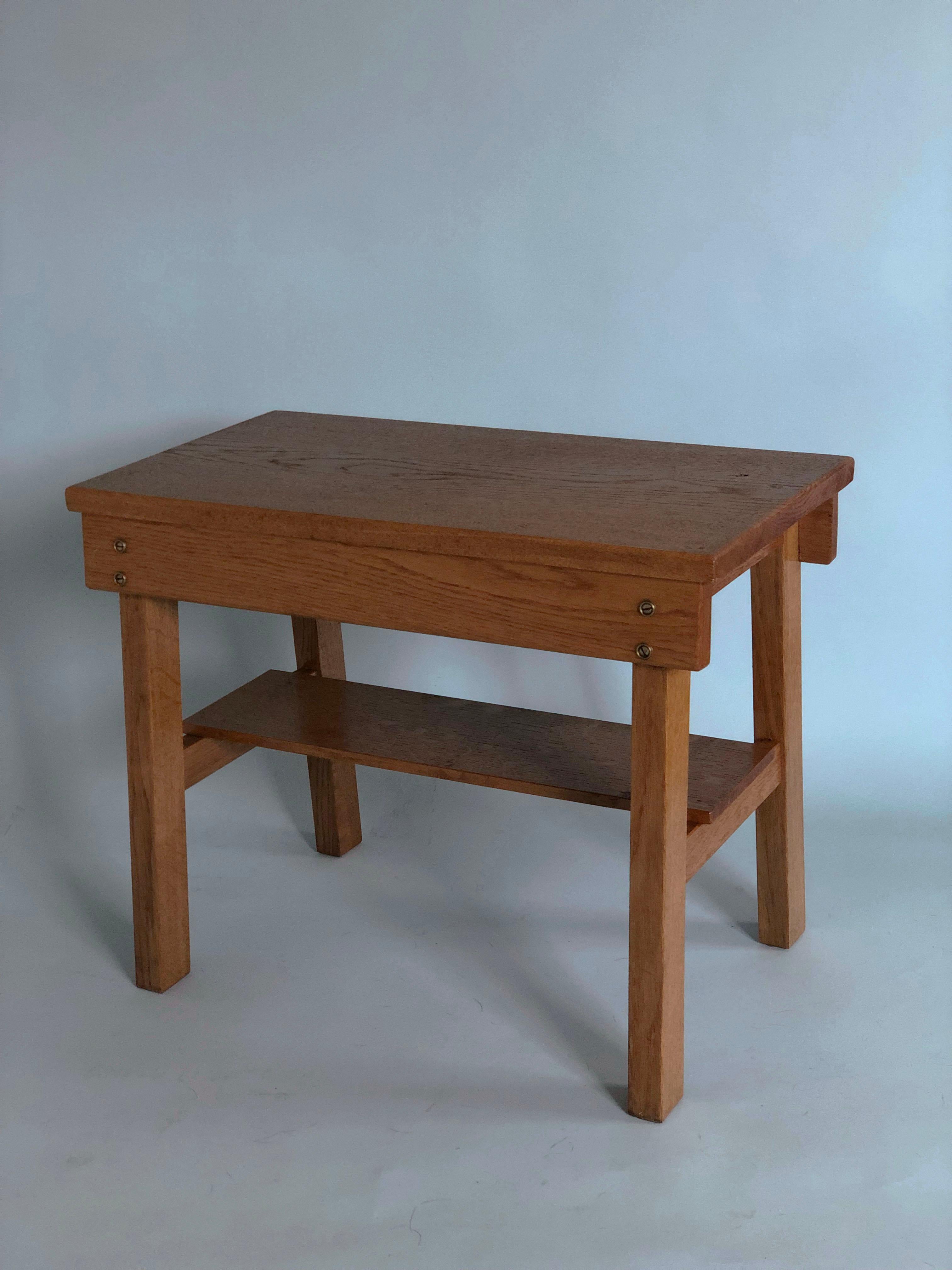 Late 20th Century Vintage Sturdy Stool or Side Table 1980s For Sale