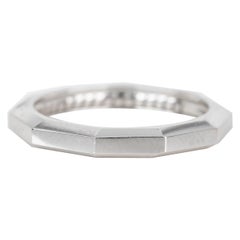 Alianza de boda geométrica de oro de 14 quilates estilo vintage para hombre y mujer