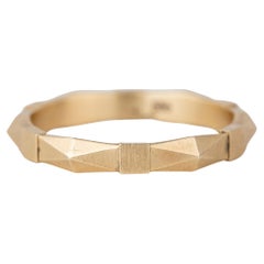 Geometrischer Ehering im Vintage-Stil aus 14 Karat Gold für Männer und Frauen