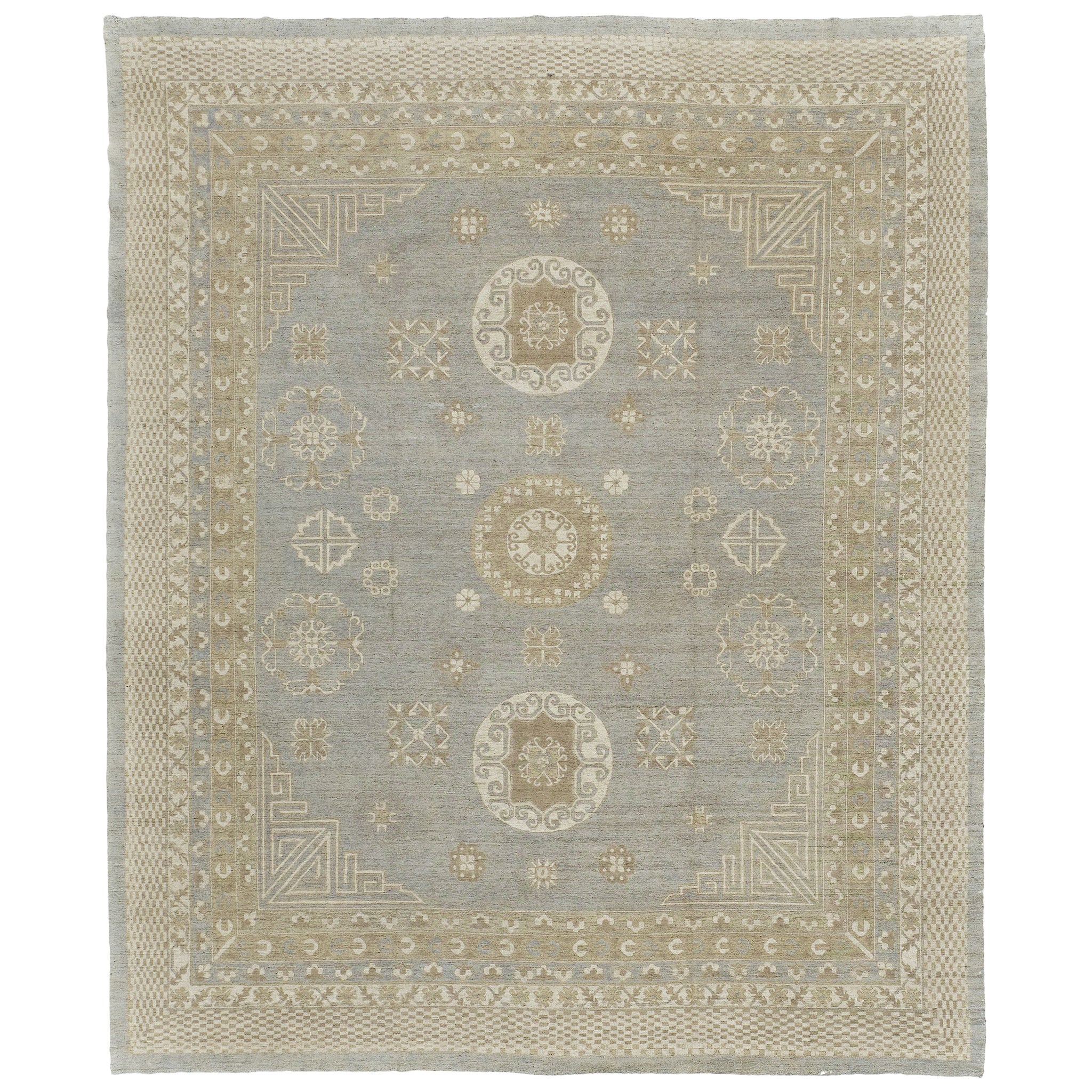 Tapis vintage de style néo- Khotan du 18ème siècle D5387