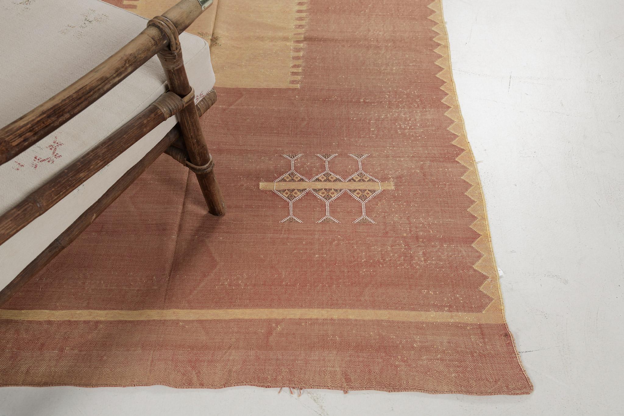 Vintage Style African Tribal Flat Weave Kilim In Good Condition For Sale In WEST HOLLYWOOD, CA