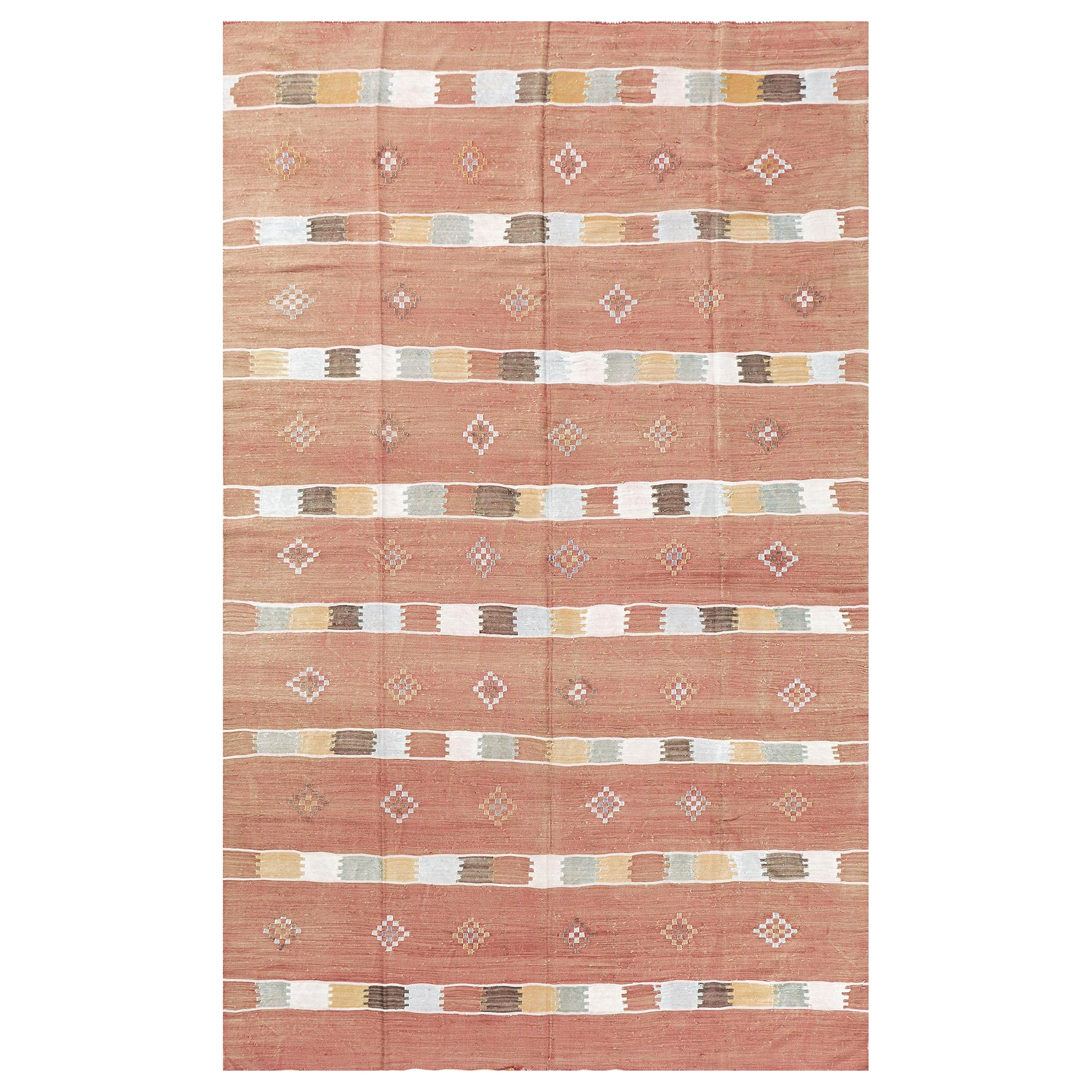 Kilim tribale africano a trama piatta in stile vintage in vendita