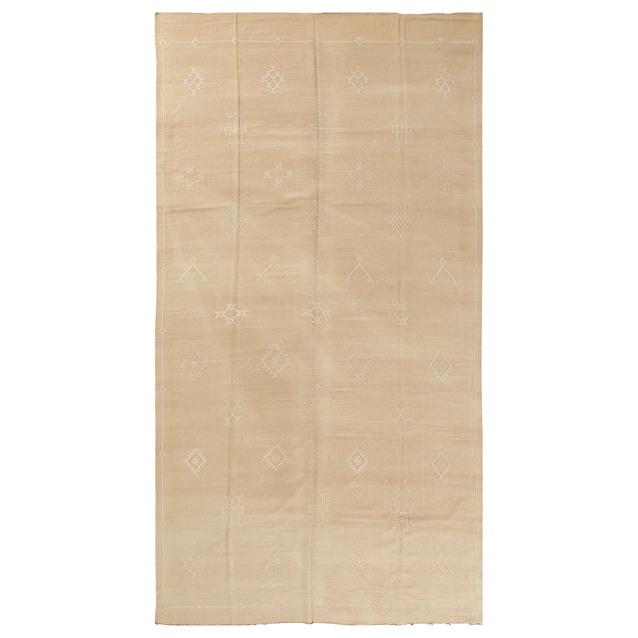 Kilim tribale africano a trama piatta in stile vintage