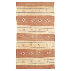 Vintage Style African Tribal Flat Weave Kilim